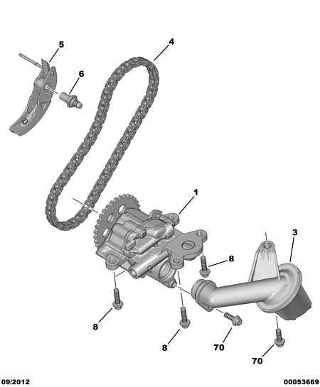 PEUGEOT 1033 15 - Engine oil pump chain belt suction: 01 pcs. autospares.lv