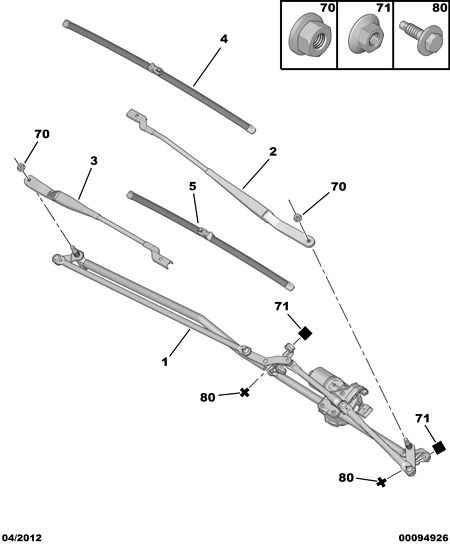 CITROËN/PEUGEOT 6423.22 - Windscreen wiper motor - conrod assy: 01 pcs. autospares.lv