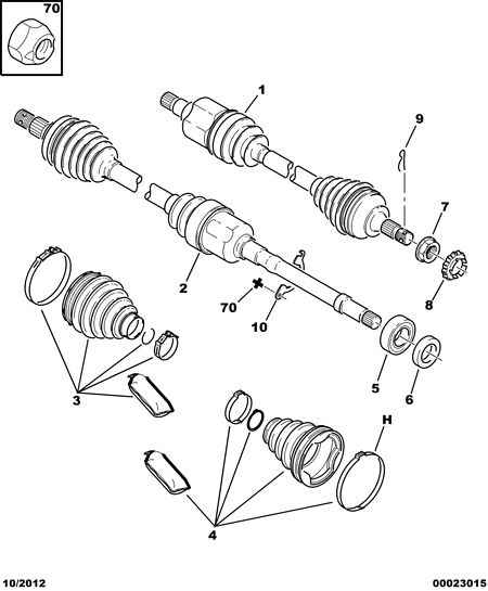 PEUGEOT 3272 LW - Driveshaft: 01 pcs. autospares.lv