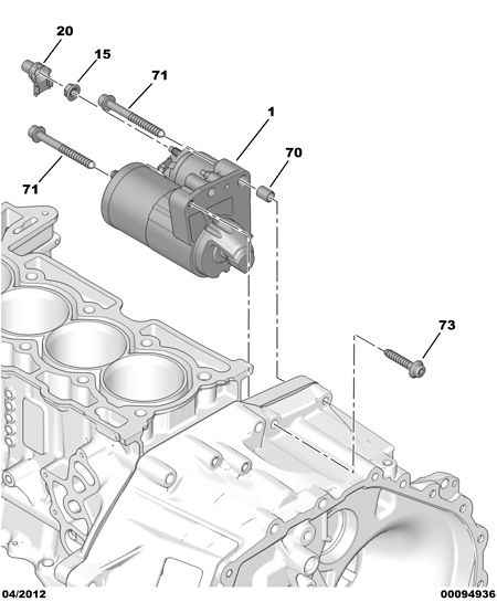 DS 5802 AR - Fastening starter motor: 01 pcs. autospares.lv