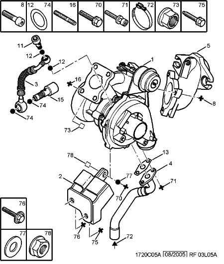 CITROËN 0375.F9 - Turbo charger oil return hose: 01 pcs. autospares.lv