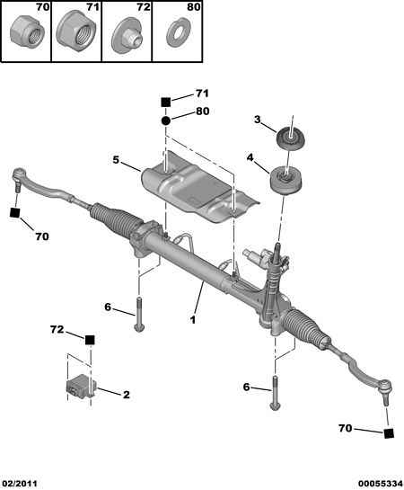 CITROËN/PEUGEOT 4001 E4 - Steering rack: 01 pcs. autospares.lv