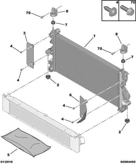 CITROËN/PEUGEOT 1330.Q2 - Cooling radiator: 01 pcs. autospares.lv