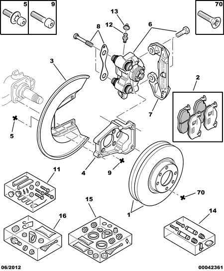 CITROËN/PEUGEOT 4246 G6 - Rear brake disc caliper friction pad: 01 pcs. autospares.lv