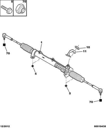 CITROËN/PEUGEOT 4000 LA - Steering rack: 01 pcs. autospares.lv