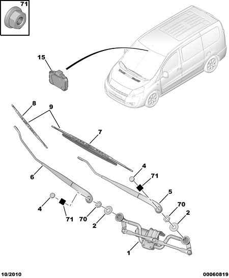 PEUGEOT (DF-PSA) 6426 WE - Windscreen wiper motor - conrod assy: 01 pcs. autospares.lv