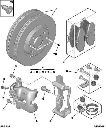 PEUGEOT 4253 79 - Front brakes disc caliper friction pad: 01 pcs. autospares.lv