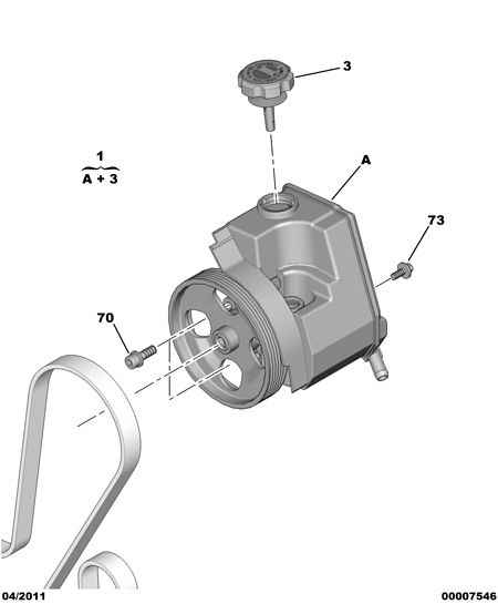 CITROËN 4007.LA - Power steering pump: 01 pcs. autospares.lv