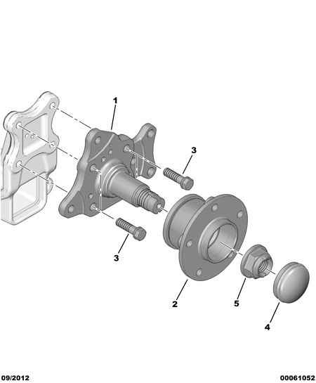 PEUGEOT (DF-PSA) 3701 82 - Rear arms stops hubs bearings: 02 pcs. autospares.lv