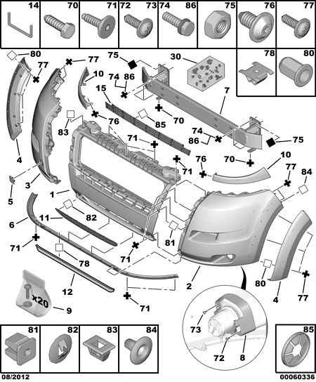 PEUGEOT (DF-PSA) 7426 30 - Holding Clamp autospares.lv