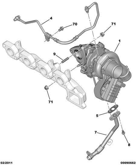 FIAT 98 024 466 80 - Turbo charger oil return hose: 01 pcs. autospares.lv