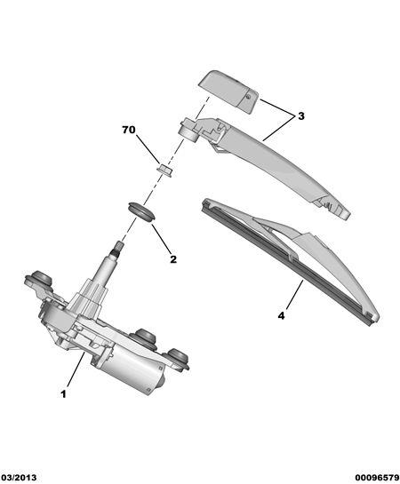 PEUGEOT 16 107 204 80 - Rear window wiper: 01 pcs. autospares.lv