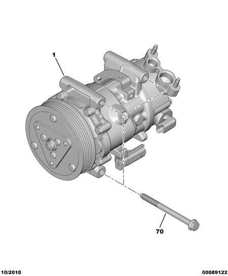 PEUGEOT 6487 08 - Air conditioned compressor detail: 01 pcs. autospares.lv