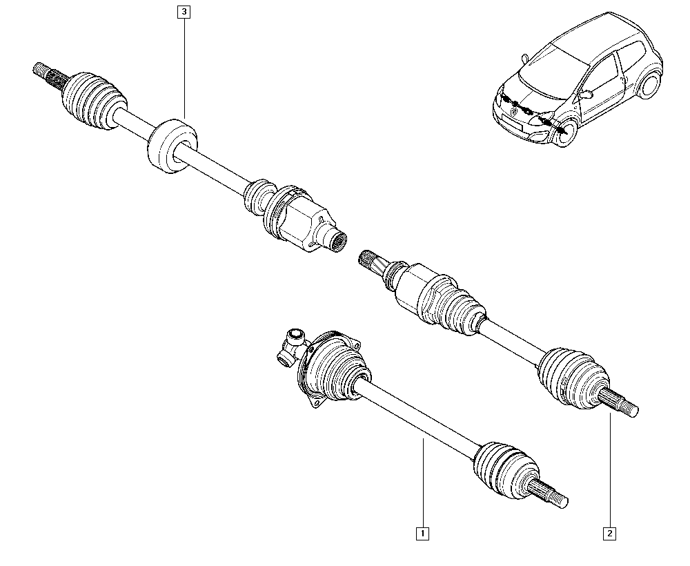 RENAULT 8200684084 - Driveshaft autospares.lv