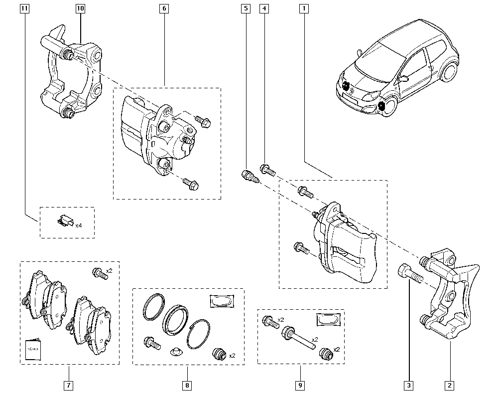 CITROËN 7701207959 - Brake calipers autospares.lv