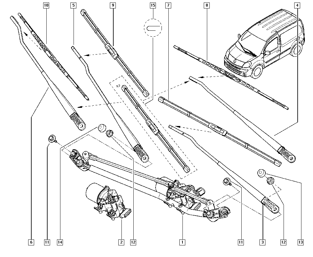 RENAULT 77 01 068 755 - Wipers autospares.lv