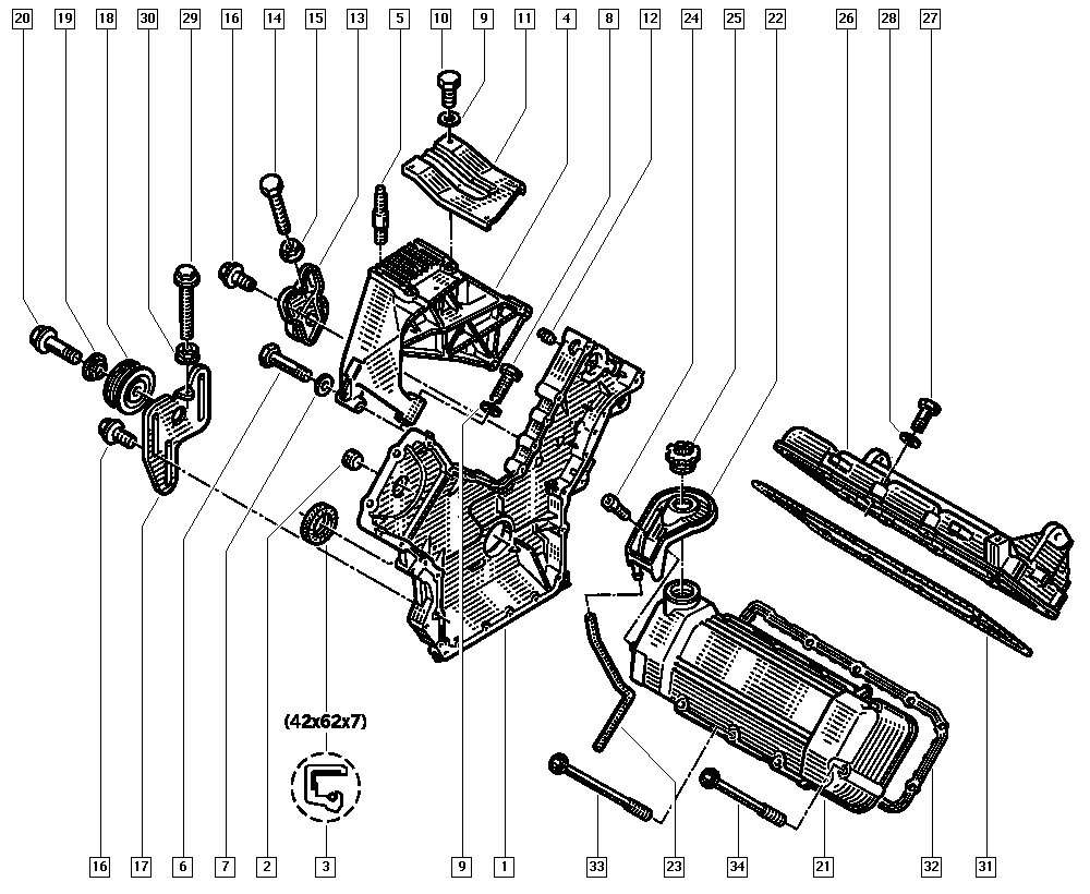 CITROËN 9614194980 - Cylinder head - valve rocker cover autospares.lv