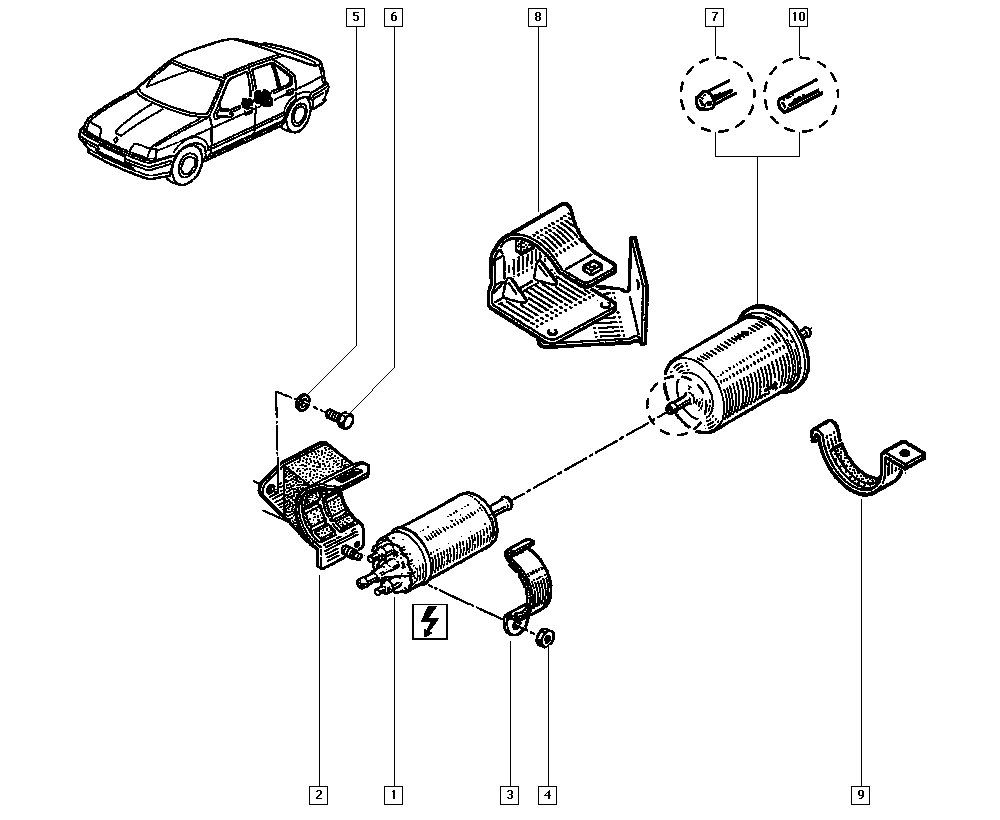 RENAULT 77 00 855 358 - Fuel pump autospares.lv