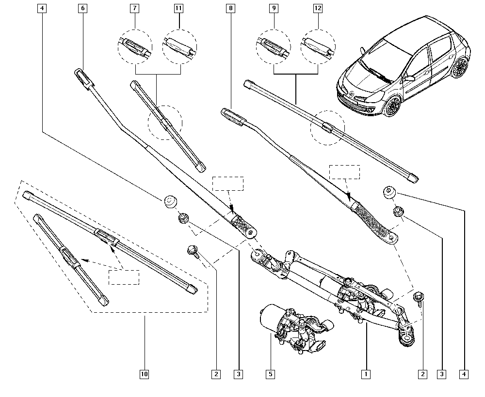 RENAULT 7701071164 - Wipers autospares.lv