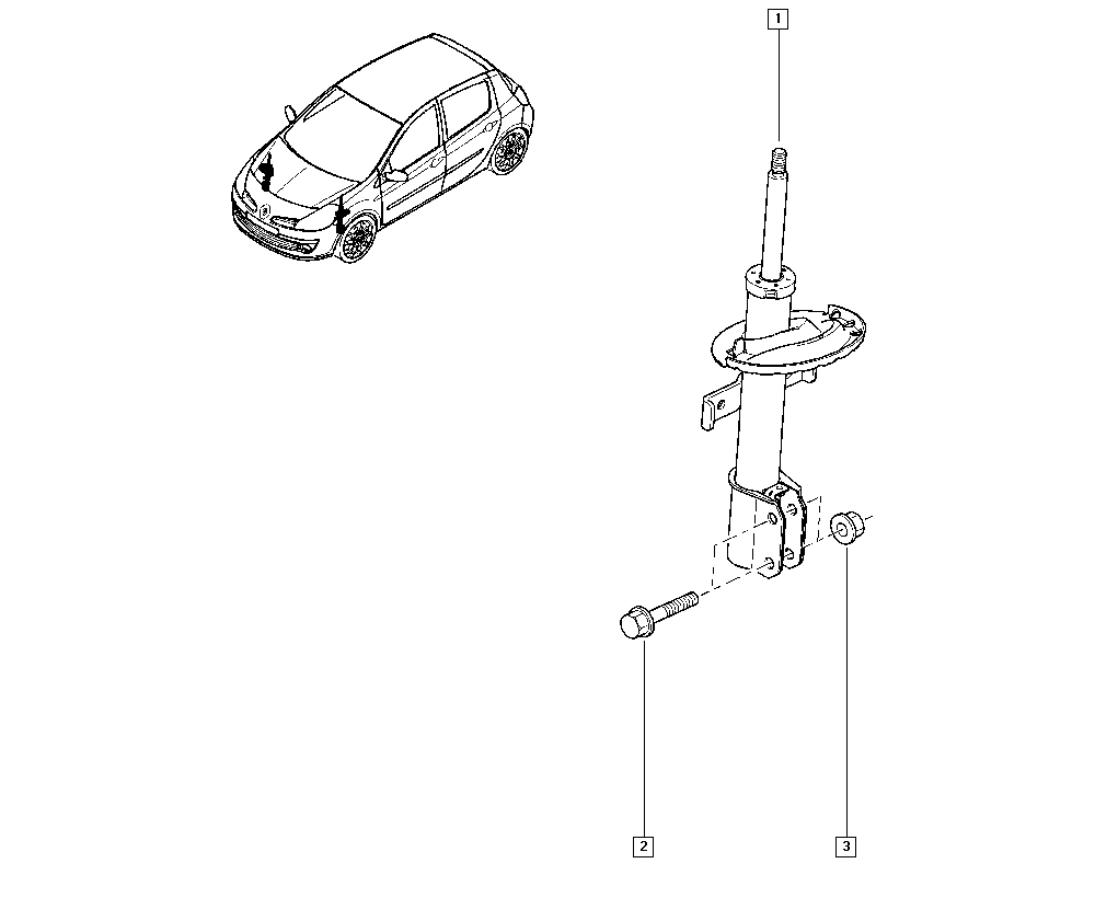 RENAULT 82 00 676 026 - Shock absorber autospares.lv