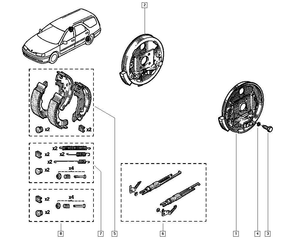 RENAULT 7701205339 - Brake Shoe Set autospares.lv