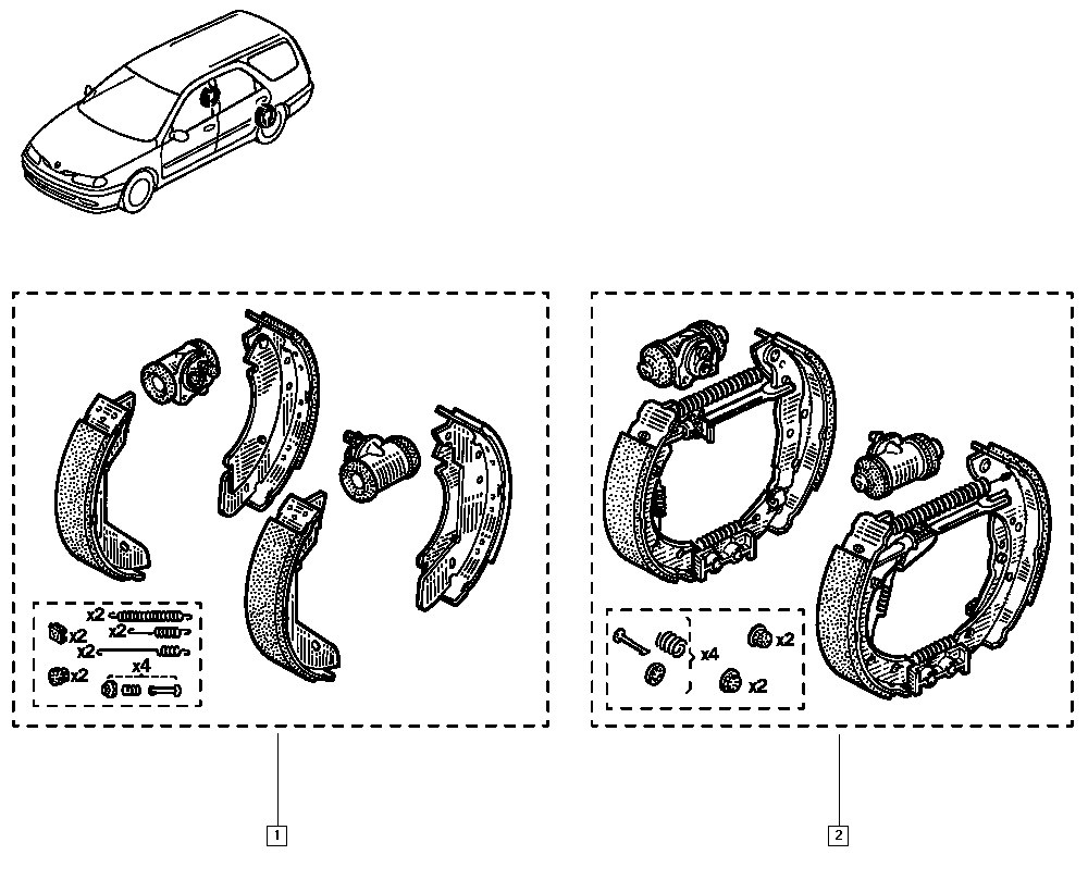 RENAULT 77 01 205 819 - Brake Shoe Set autospares.lv