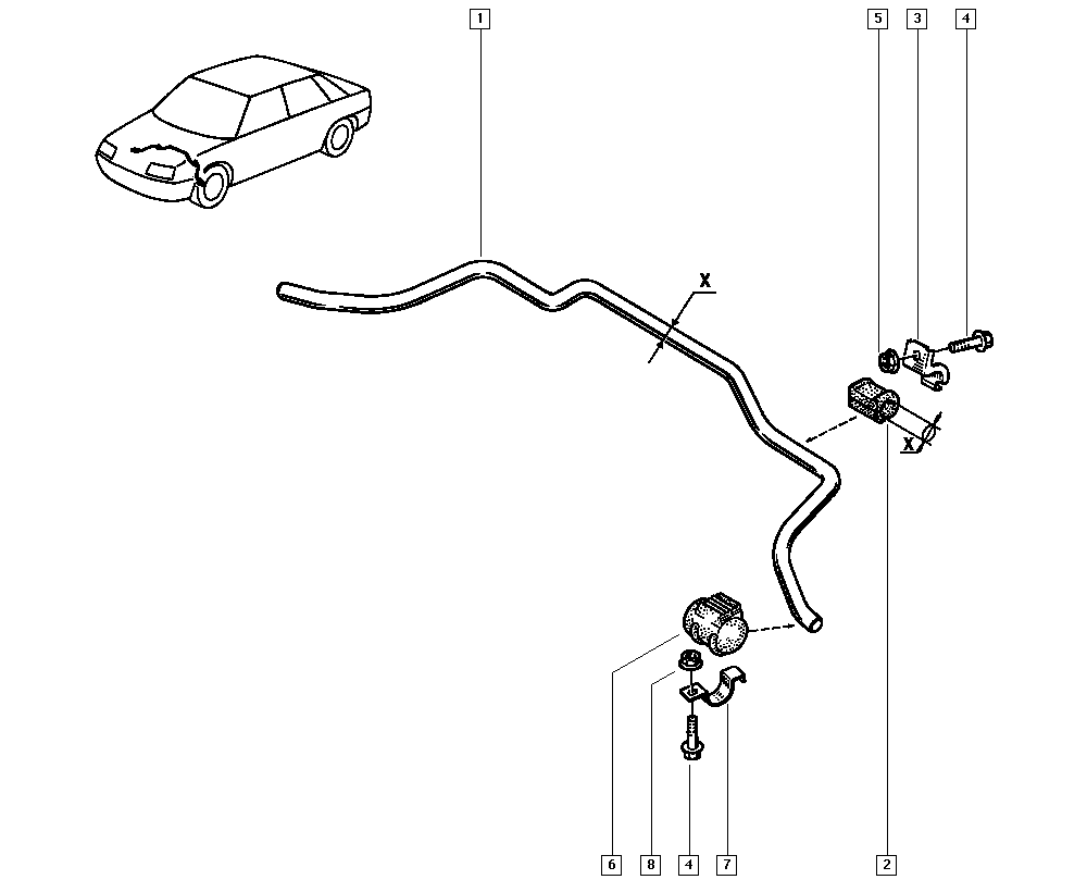 RENAULT TRUCKS 7700784170 - Stabilizing bar autospares.lv