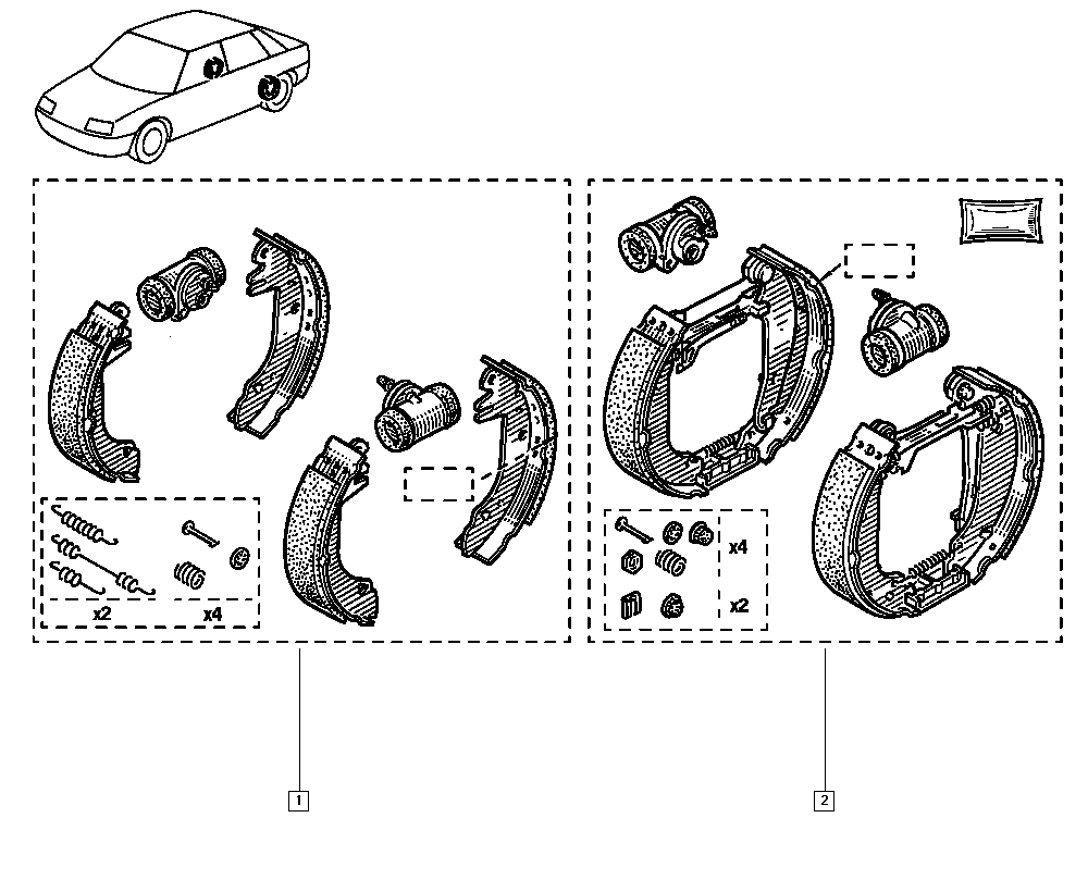 RENAULT 7701205097 - Brake Shoe Set autospares.lv