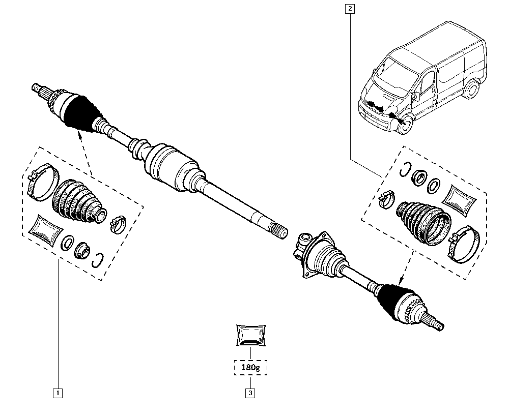 RENAULT 7701473176 - Driveshaft autospares.lv