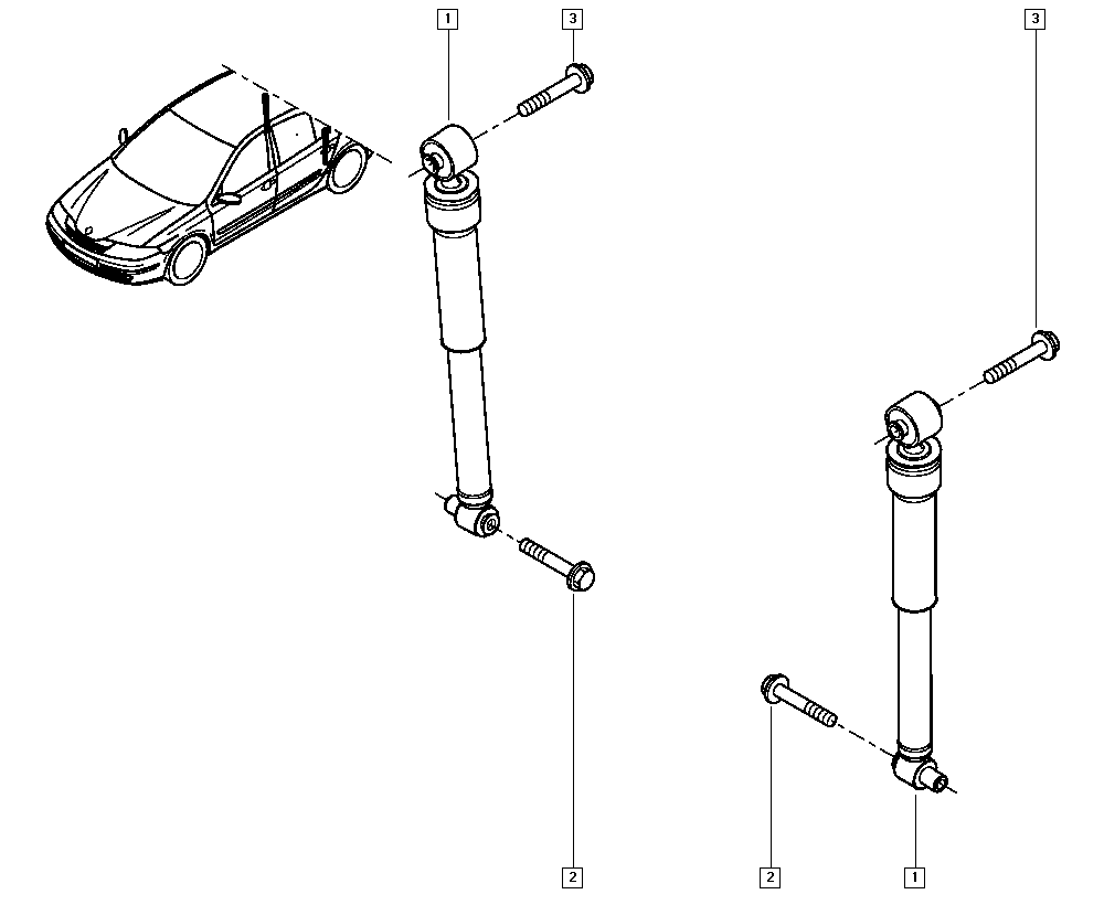 RENAULT 82 00 283 391 - Shock absorber autospares.lv