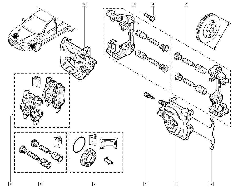 Opel 410607690R - Accessory Kit for disc brake Pads autospares.lv