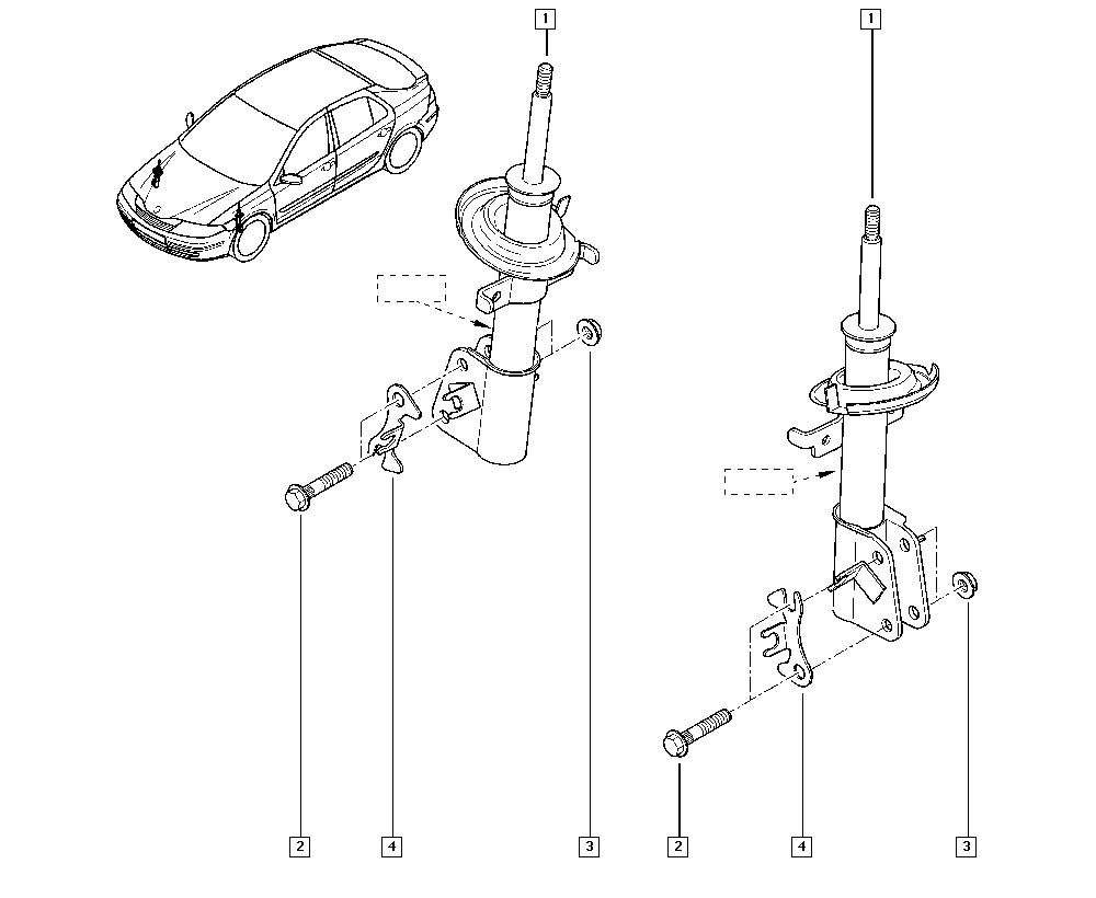 RENAULT 8200657093 - Shock absorber autospares.lv