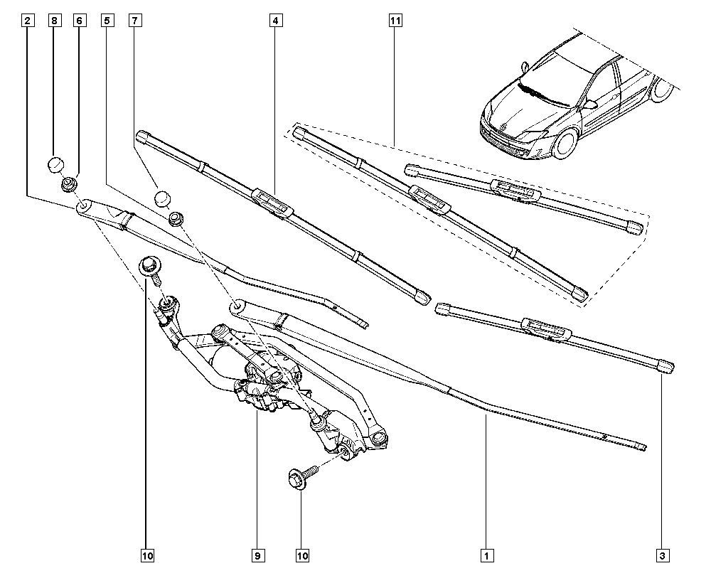 RENAULT 7711424719 - Wipers autospares.lv