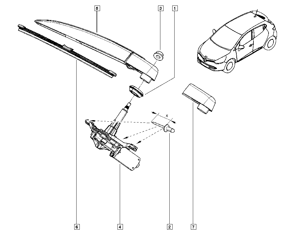 RENAULT 287816193R - Wipers autospares.lv