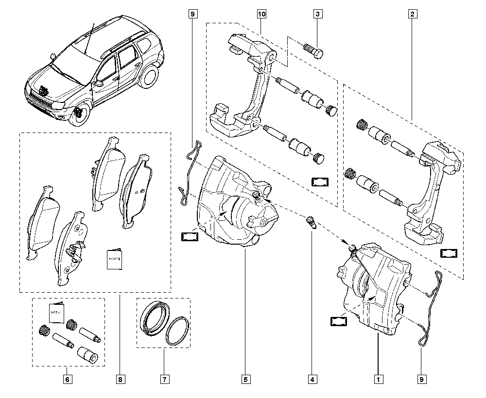 RENAULT 410607115R - Brake Pad Set, disc brake autospares.lv