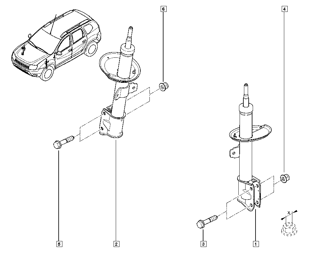 RENAULT 543025648R - Shock absorber autospares.lv