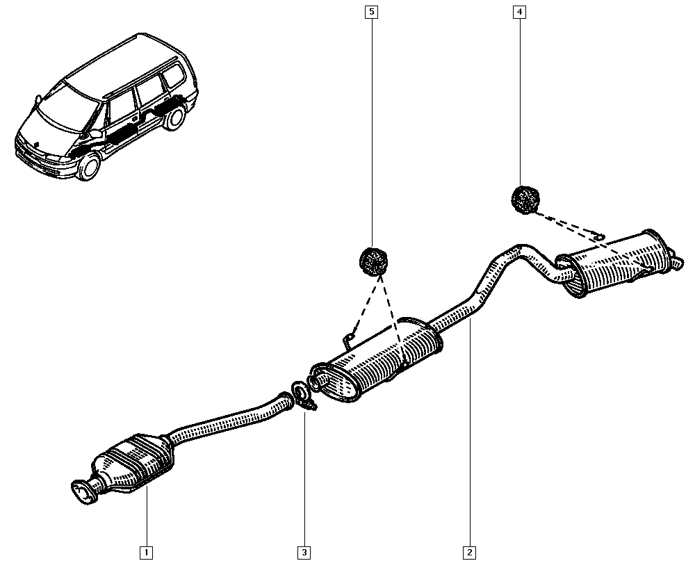 RENAULT 60 25 308 327 - Exhaust system autospares.lv