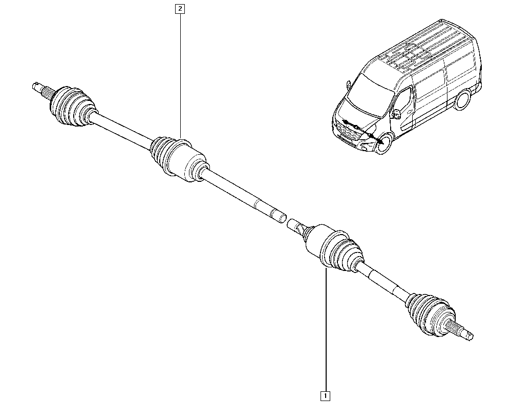 RENAULT 391005187R - Driveshaft autospares.lv