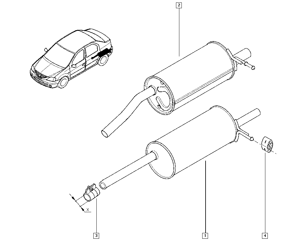 RENAULT 6001548670 - Exhaust system autospares.lv