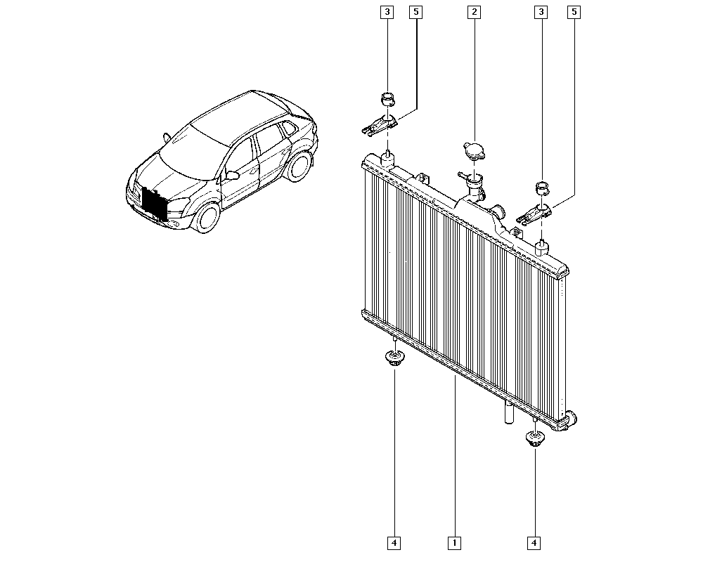 RENAULT 214007173R - Radiator, engine cooling autospares.lv