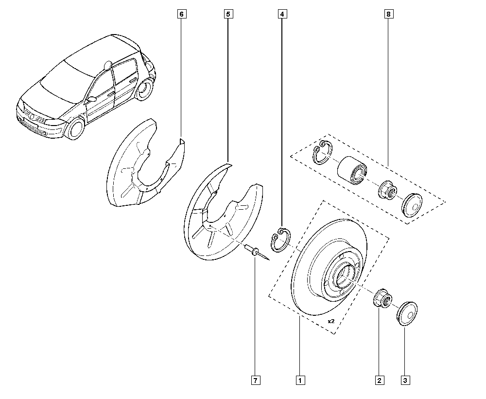 RENAULT 7701207823 - Stub axle - disk autospares.lv