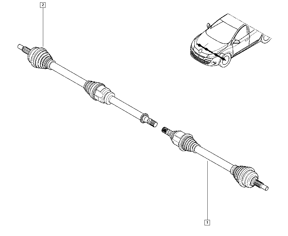 RENAULT 391003112R - Driveshaft autospares.lv