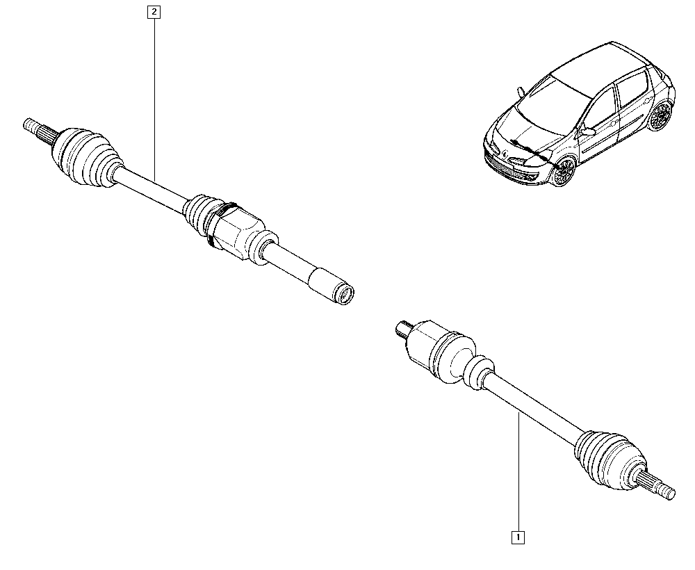 RENAULT 8200696900 - Driveshaft autospares.lv