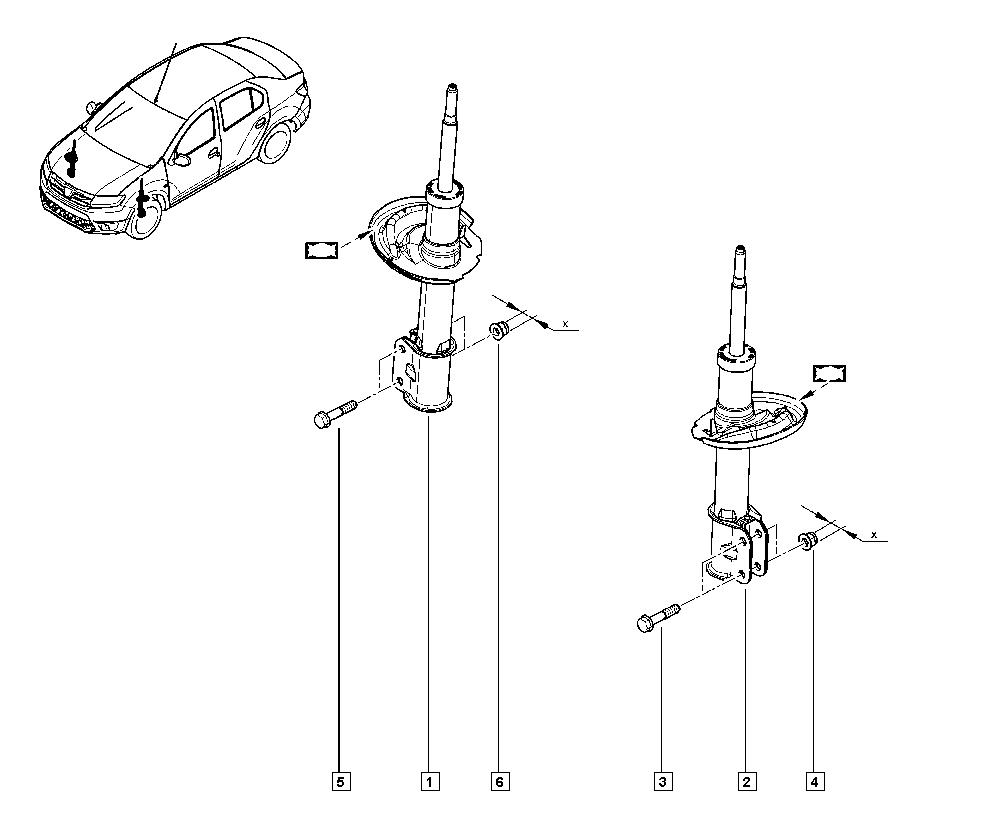 RENAULT 54 30 203 22R - Shock absorber autospares.lv