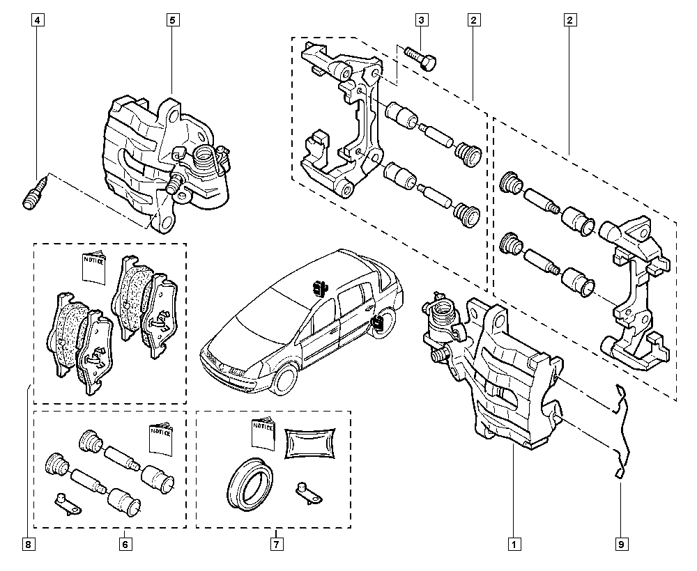 NISSAN 7701206609 - Brake calipers autospares.lv