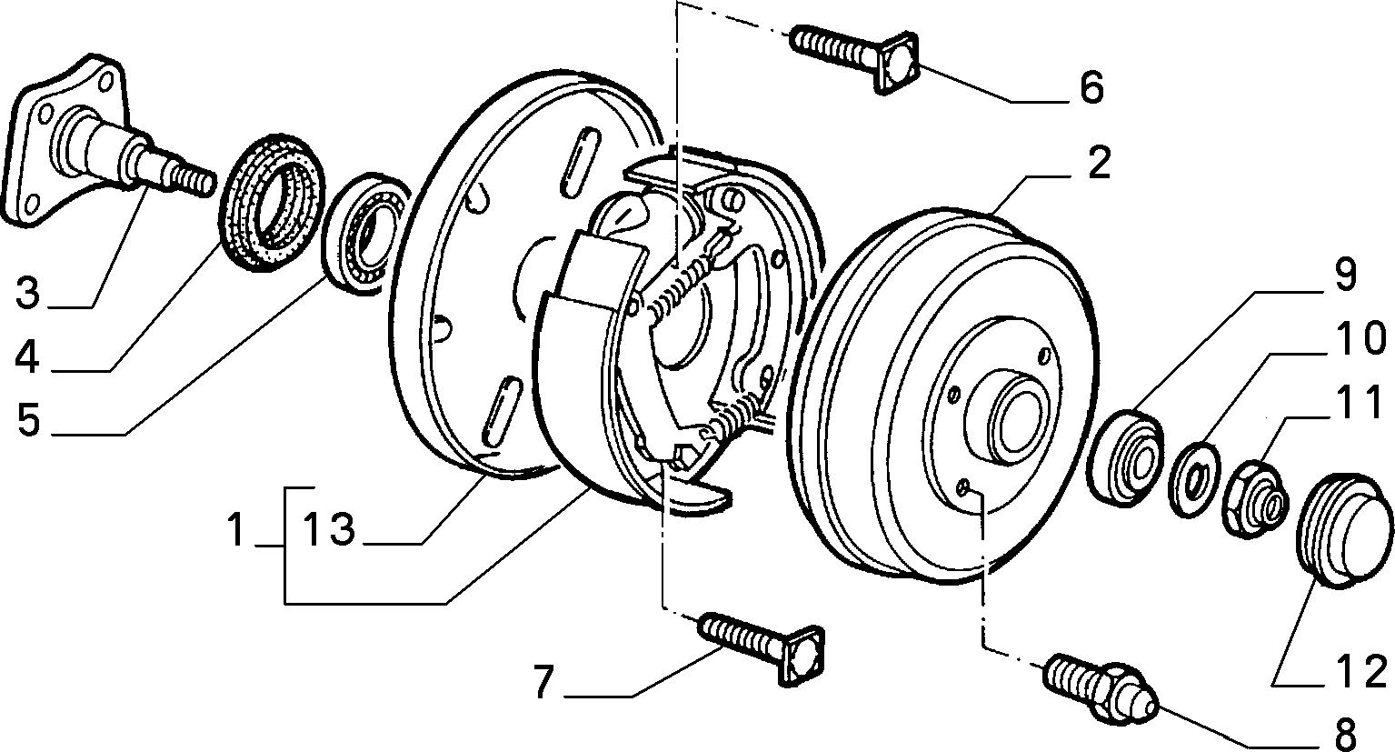 Alfa Romeo 60535941 - Rear wheel brakes (var.: 1/rev.: 0): 02 pcs. autospares.lv