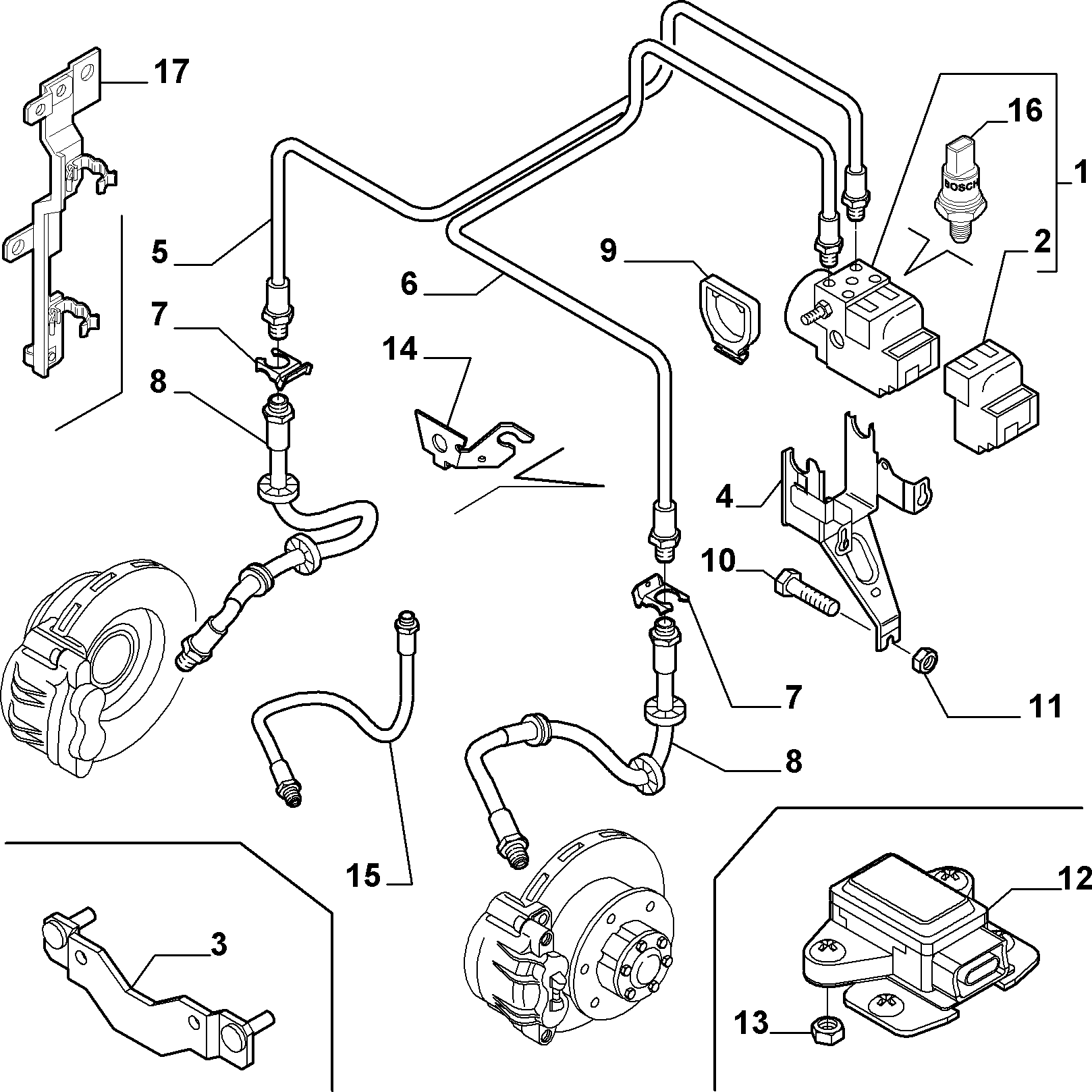 FIAT 71716574 - Hydraulic brake control with antiskid (var.: 1/rev.: 0): 01 pcs. autospares.lv