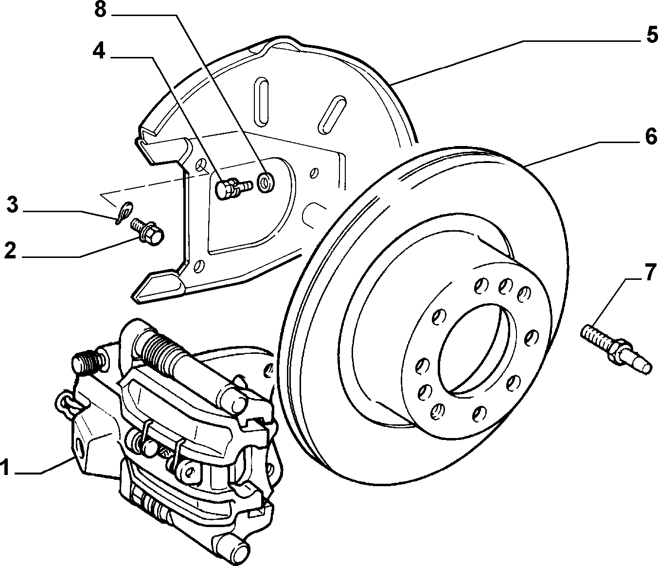 Alfa Romeo 71739570 - Rear wheel brakes (var.: 1/rev.: 0): 02 pcs. autospares.lv