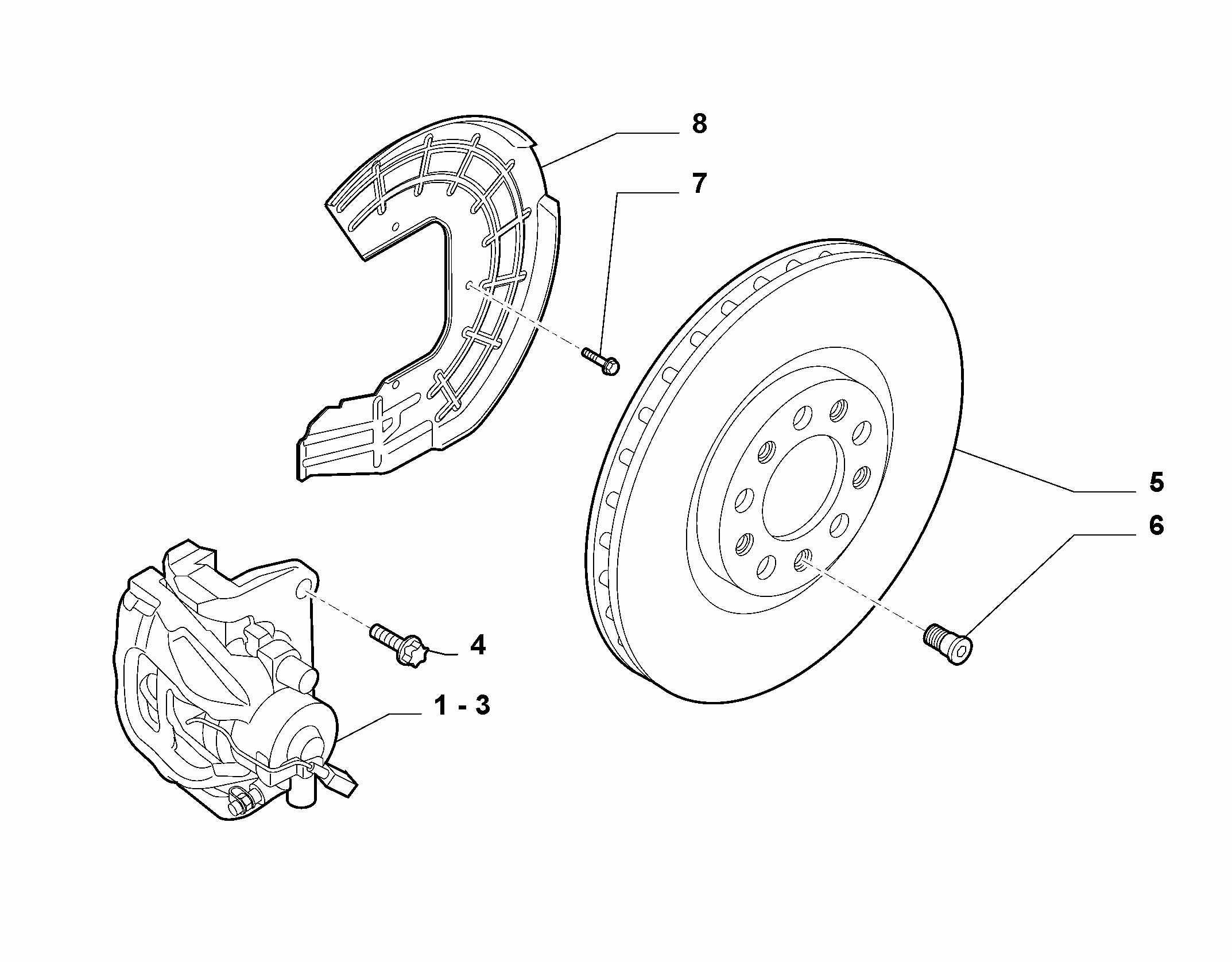 FIAT 51767384 - Front wheel brakes (var.: 1/rev.: 0): 2 pcs. autospares.lv