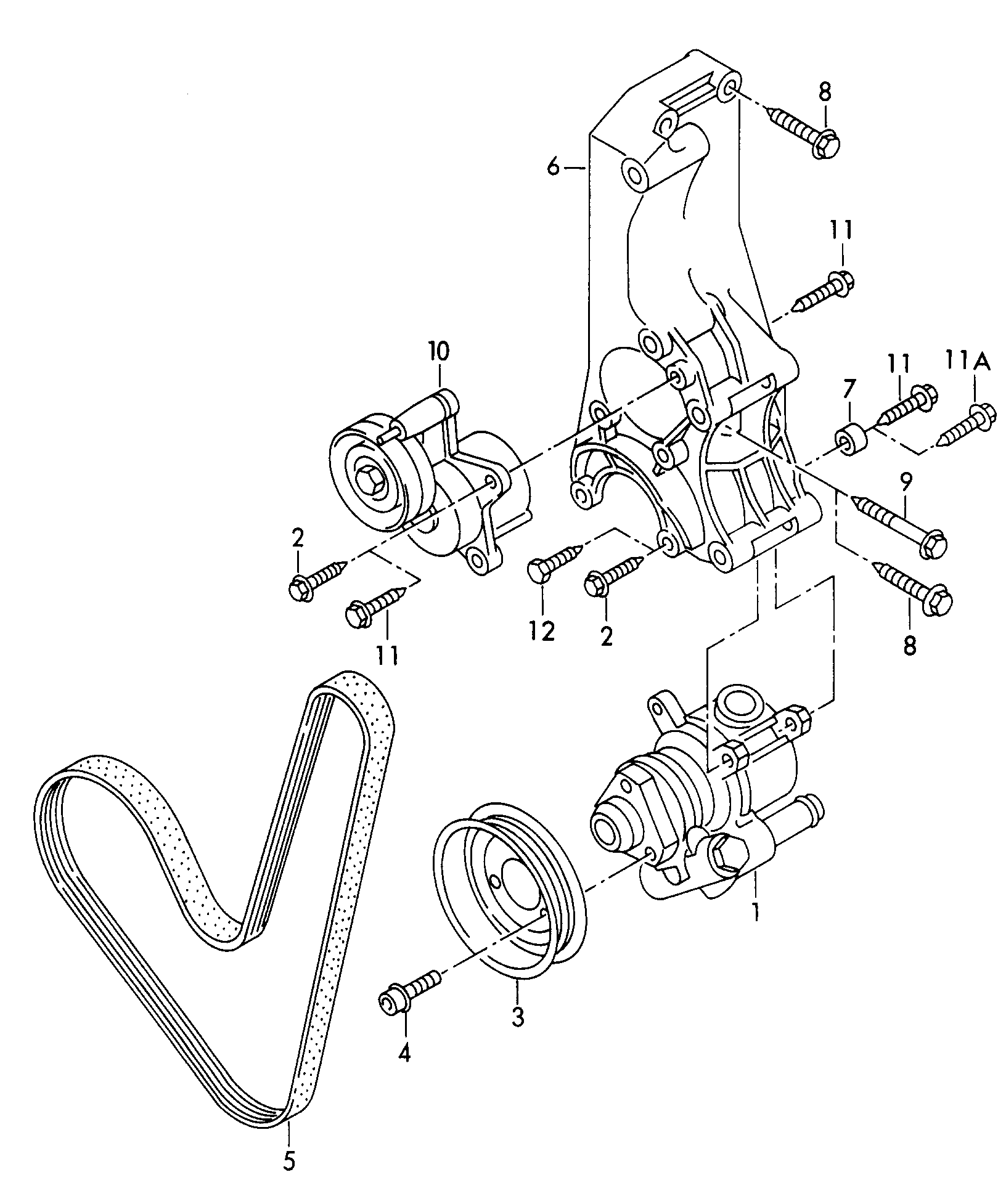 VAG 6X0422154 - Vane pump for power steering: 1 pcs. autospares.lv